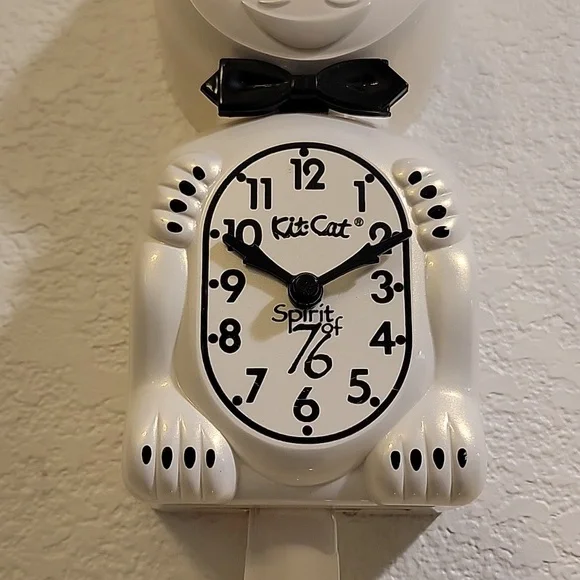 Rare Spirit of 76 Kit-Cat Klock Clock in pearly White - Picture 3 of 6